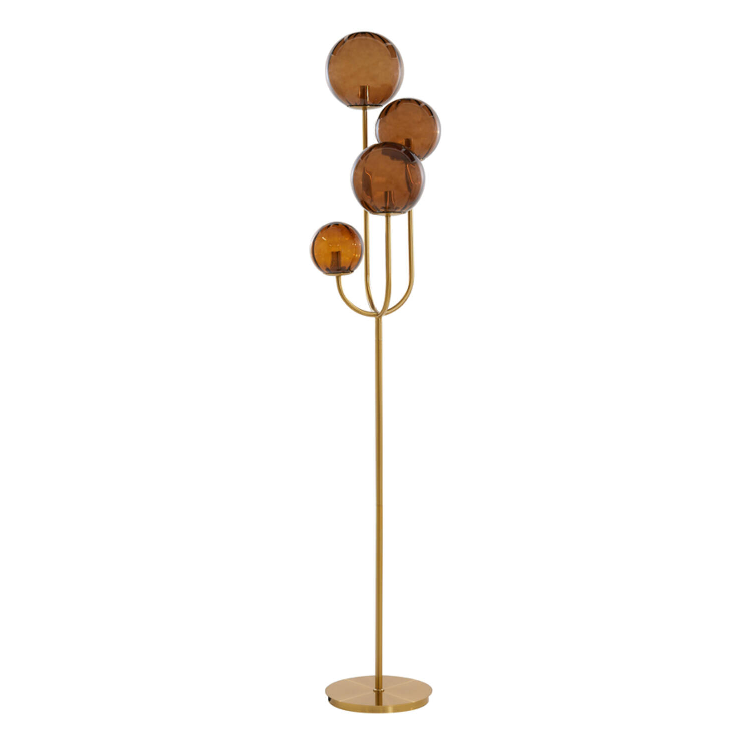 Floor lamp 4L E14 42x20x182 cm MAGDALA glass brown+gold