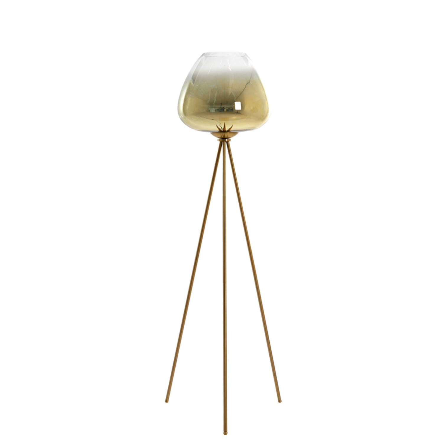 Floor lamp tripod Ø42x146 cm MAYSON glass gold-clear+gold