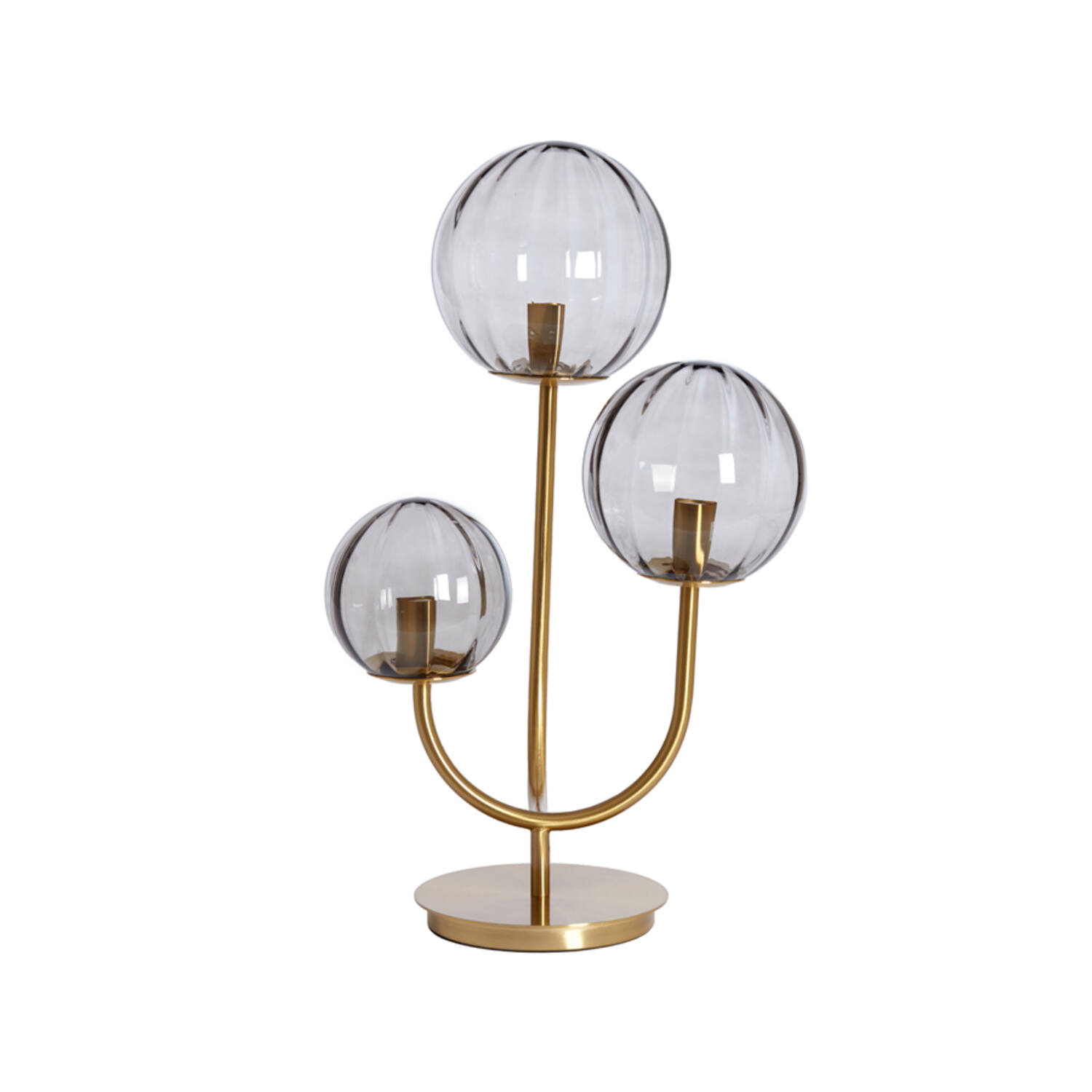 Table lamp 3L 38x20x60 cm MAGDALA glass light grey+gold