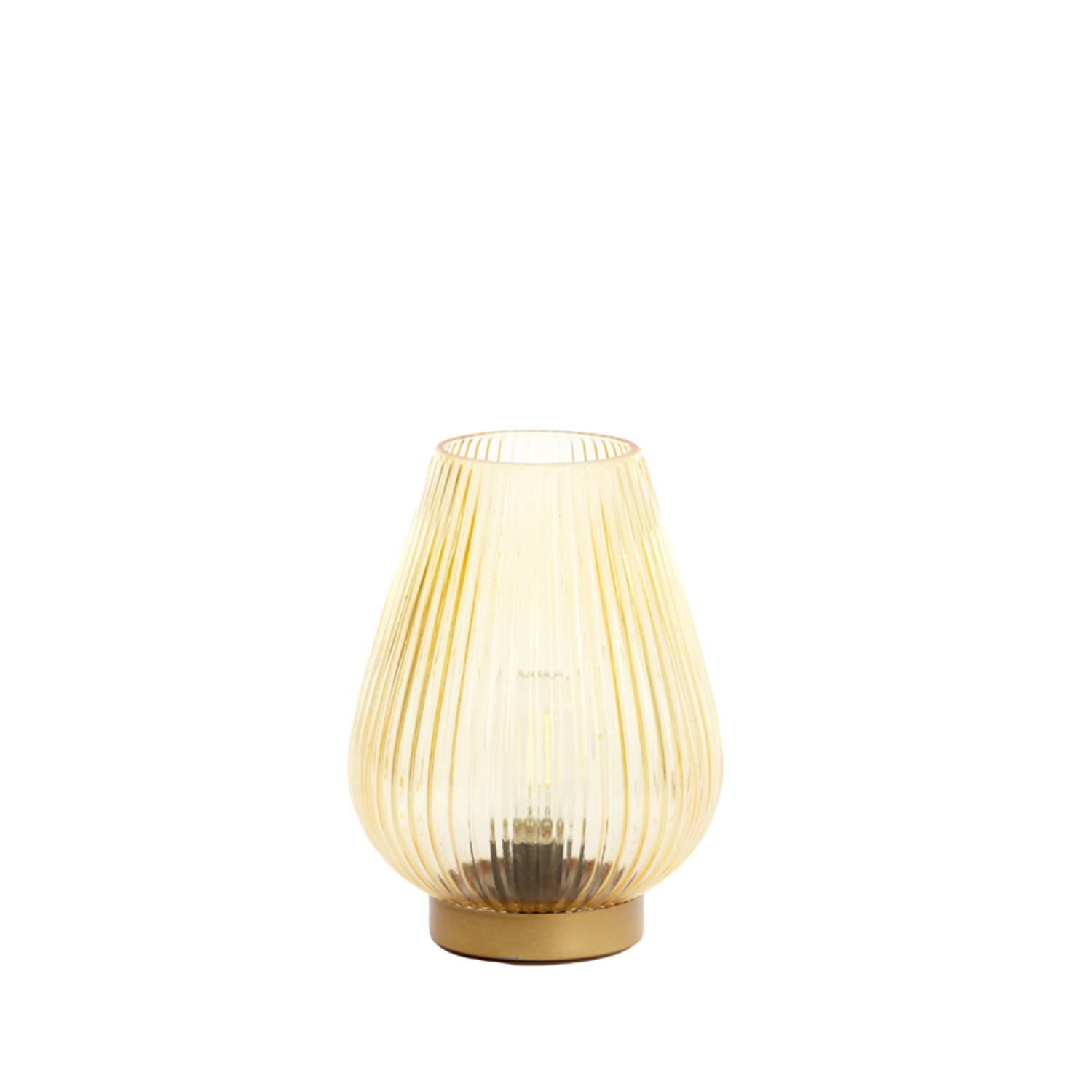 Table lamp LED Ø14,5x19,5 cm TAJERA glass ocher yellow+gold