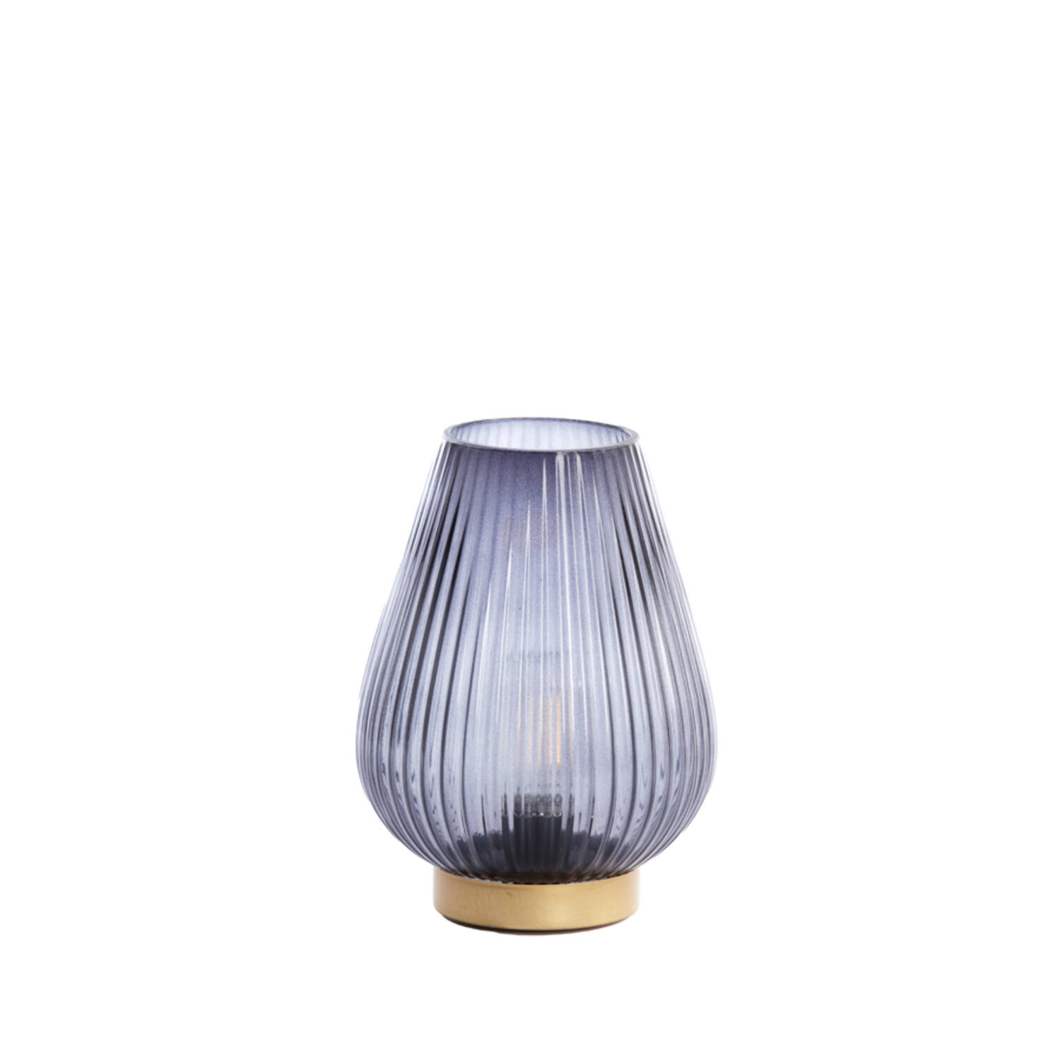 Table lamp LED Ø14,5x19,5 cm TAJERA glass grey+gold