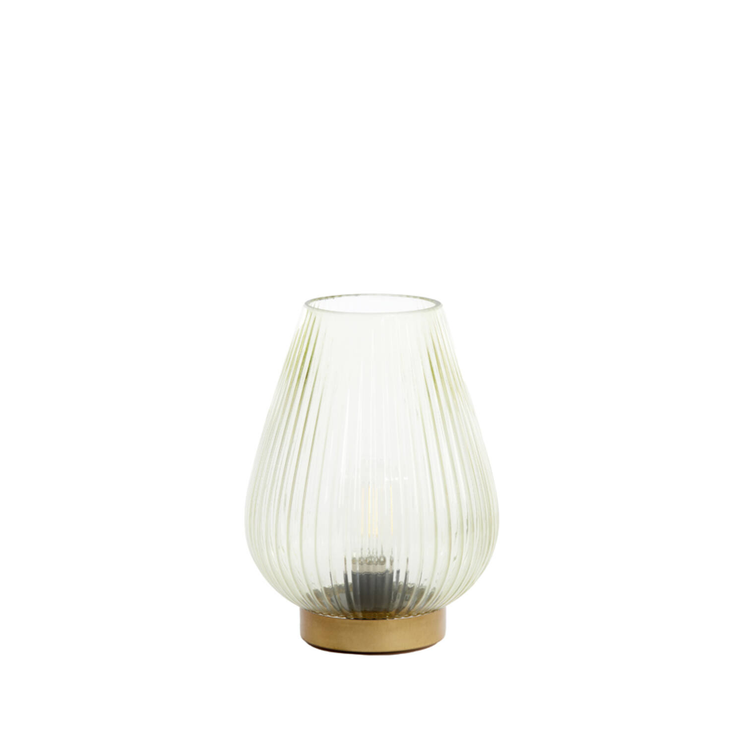 Table lamp LED Ø14,5x19,5 cm TAJERA glass light green+gold