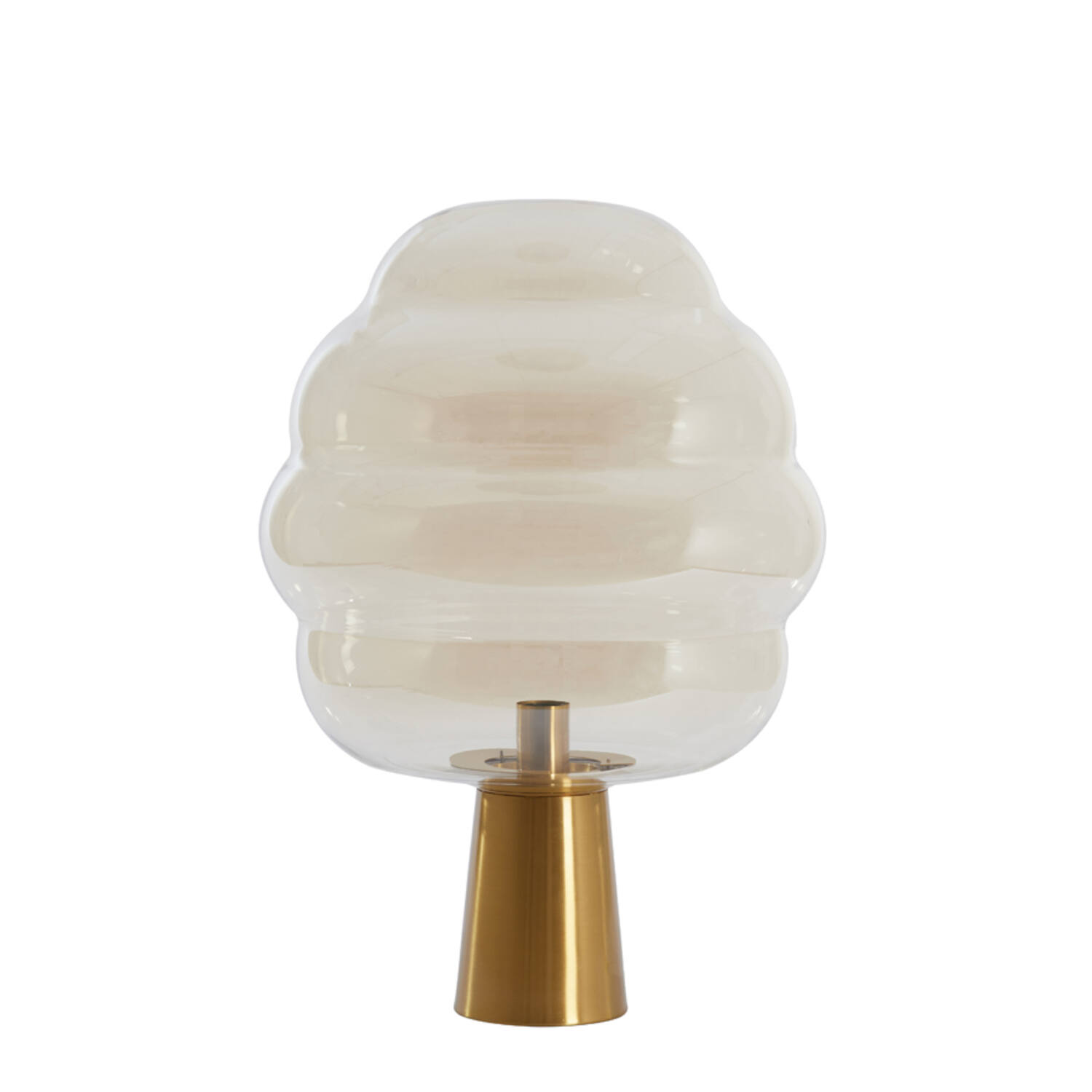 Table lamp Ø45x64 cm MISTY glass amber+gold