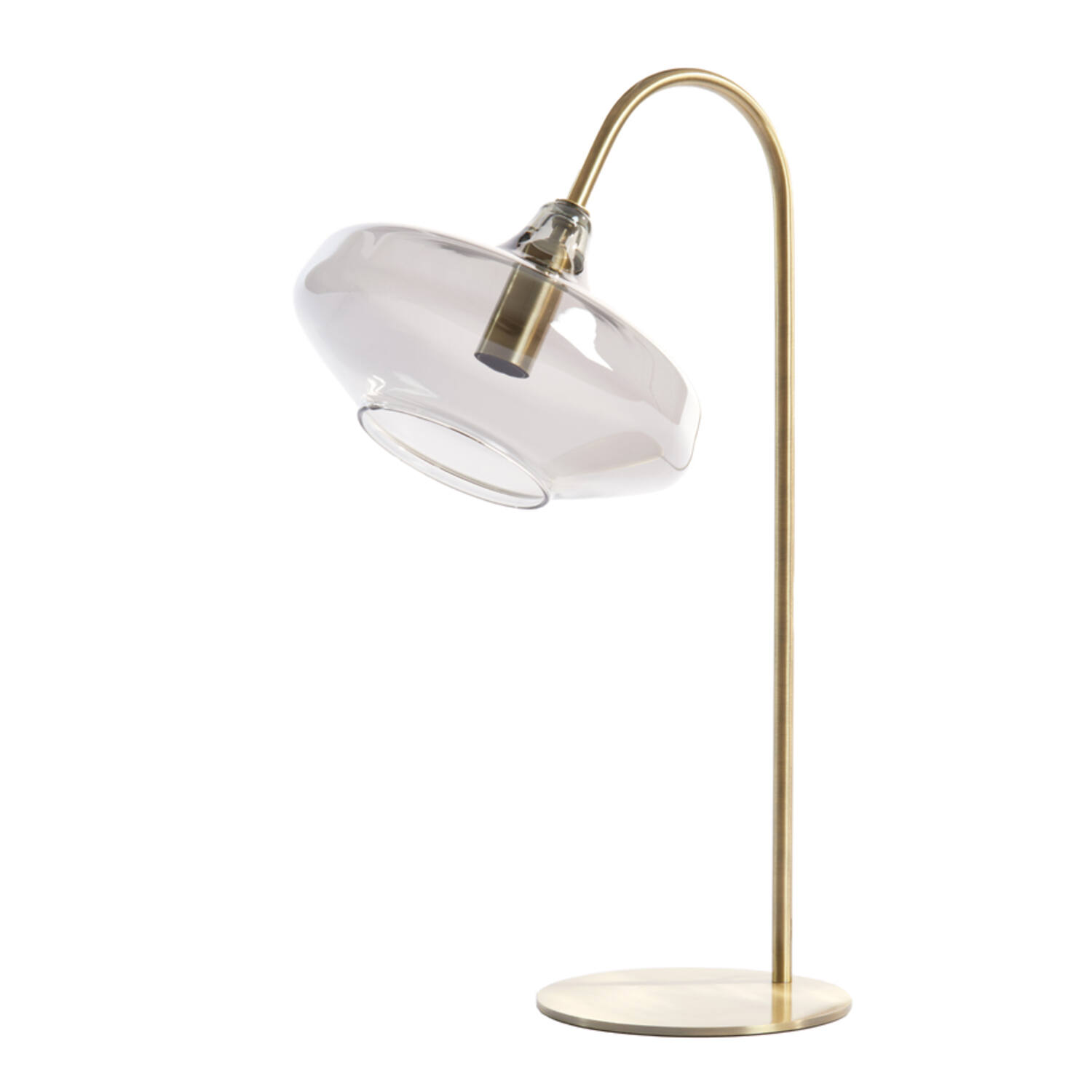 Table lamp E14 31x22x50 cm SOLNA antique bronze+smoked glass