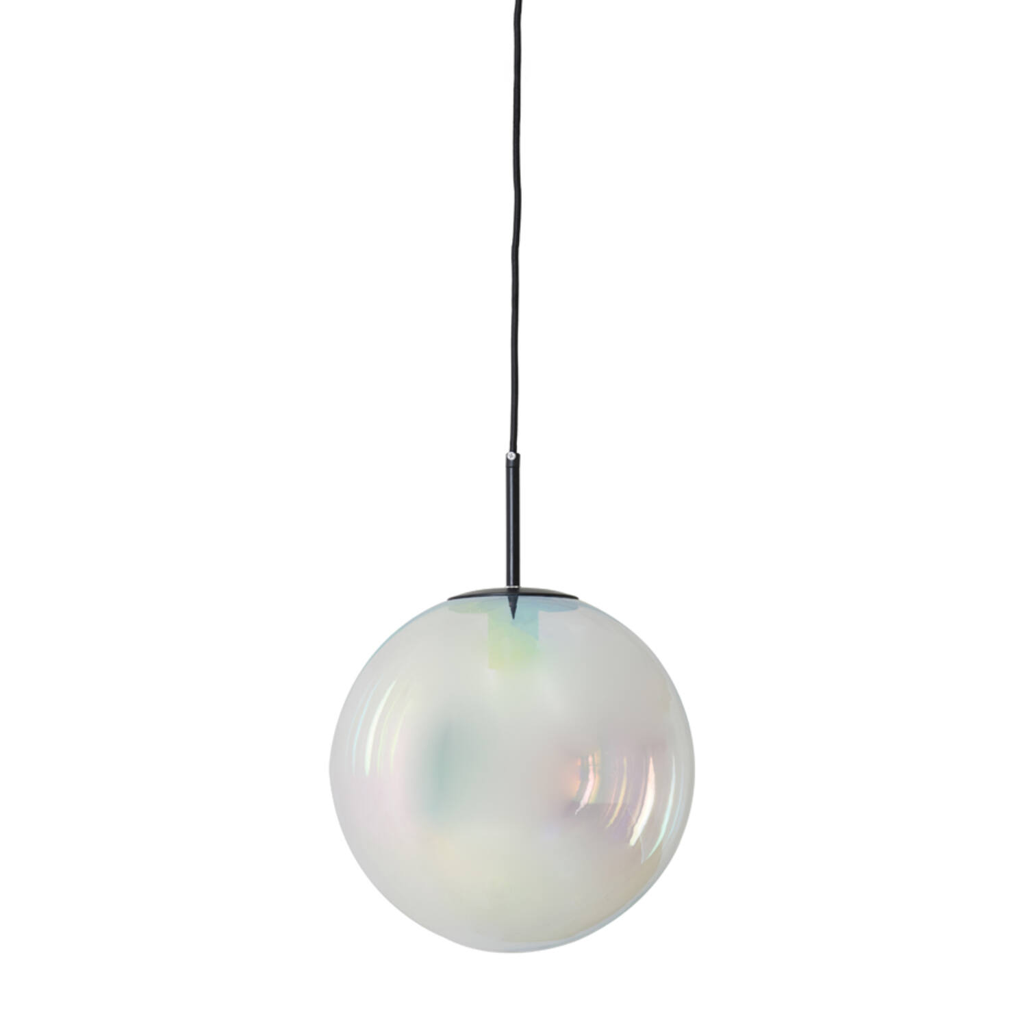 Hanging lamp Ø30 cm MEDINA glass rainbow+black