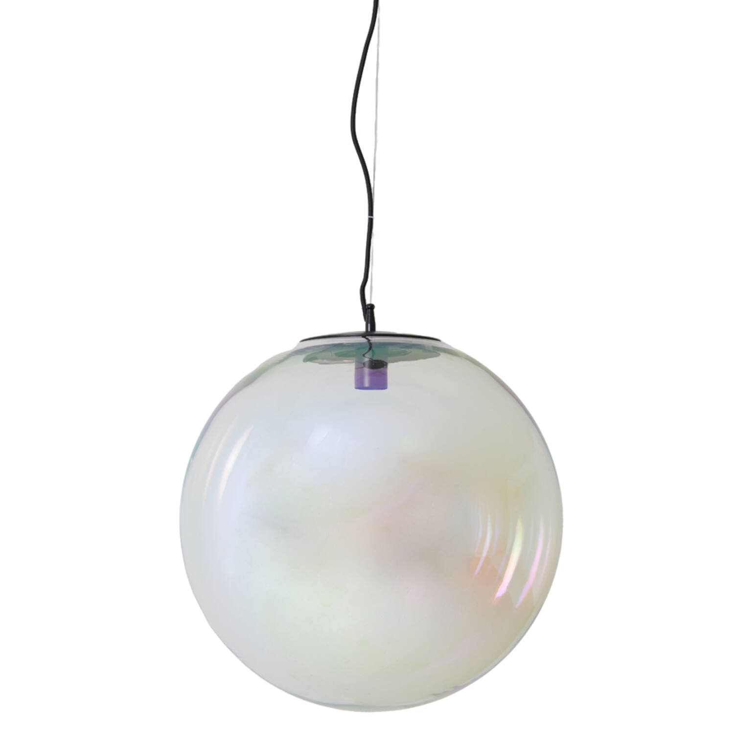 Hanging lamp Ø48 cm MEDINA glass rainbow+black