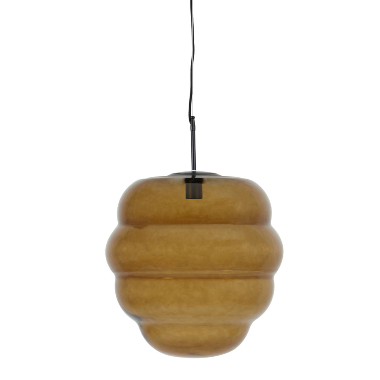 Hanging lamp Ø45x48 cm MISTY glass brown+matt black