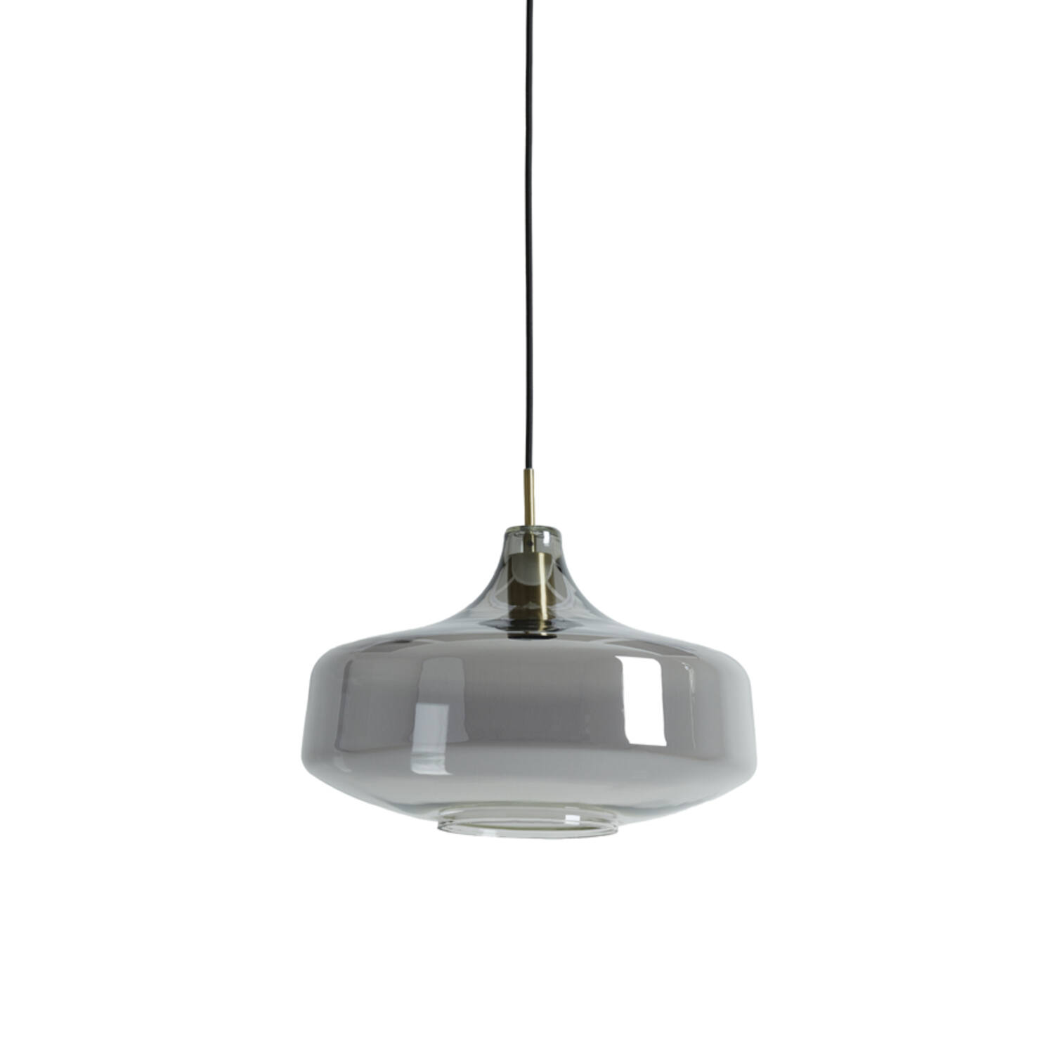 Hanging lamp Ø29,5x21 cm SOLNA antique bronze+smoked glass