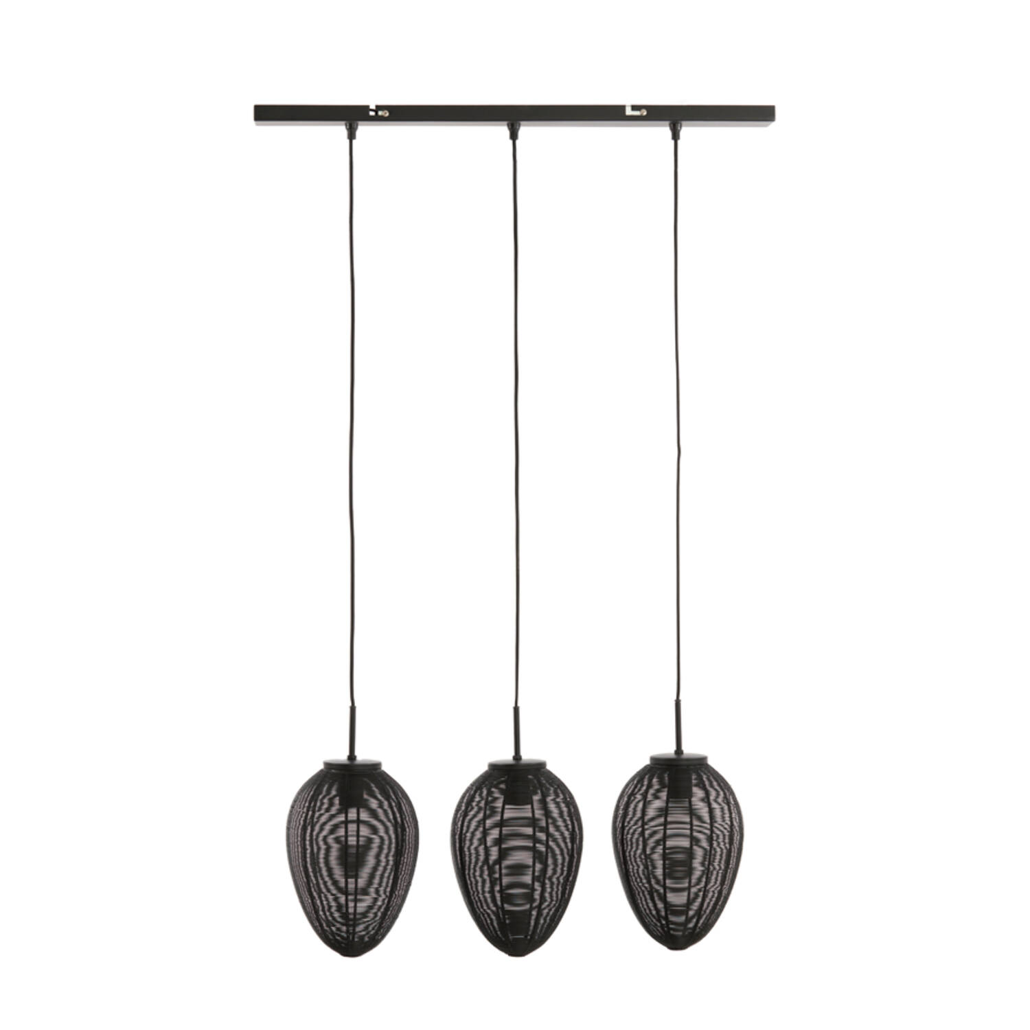 Hanging lamp 3L 80x20x33 cm YAELLE matt black