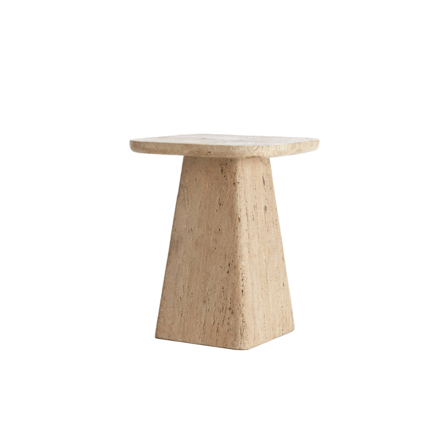 Side table 40x40x49 cm KEPAMI travertine sand