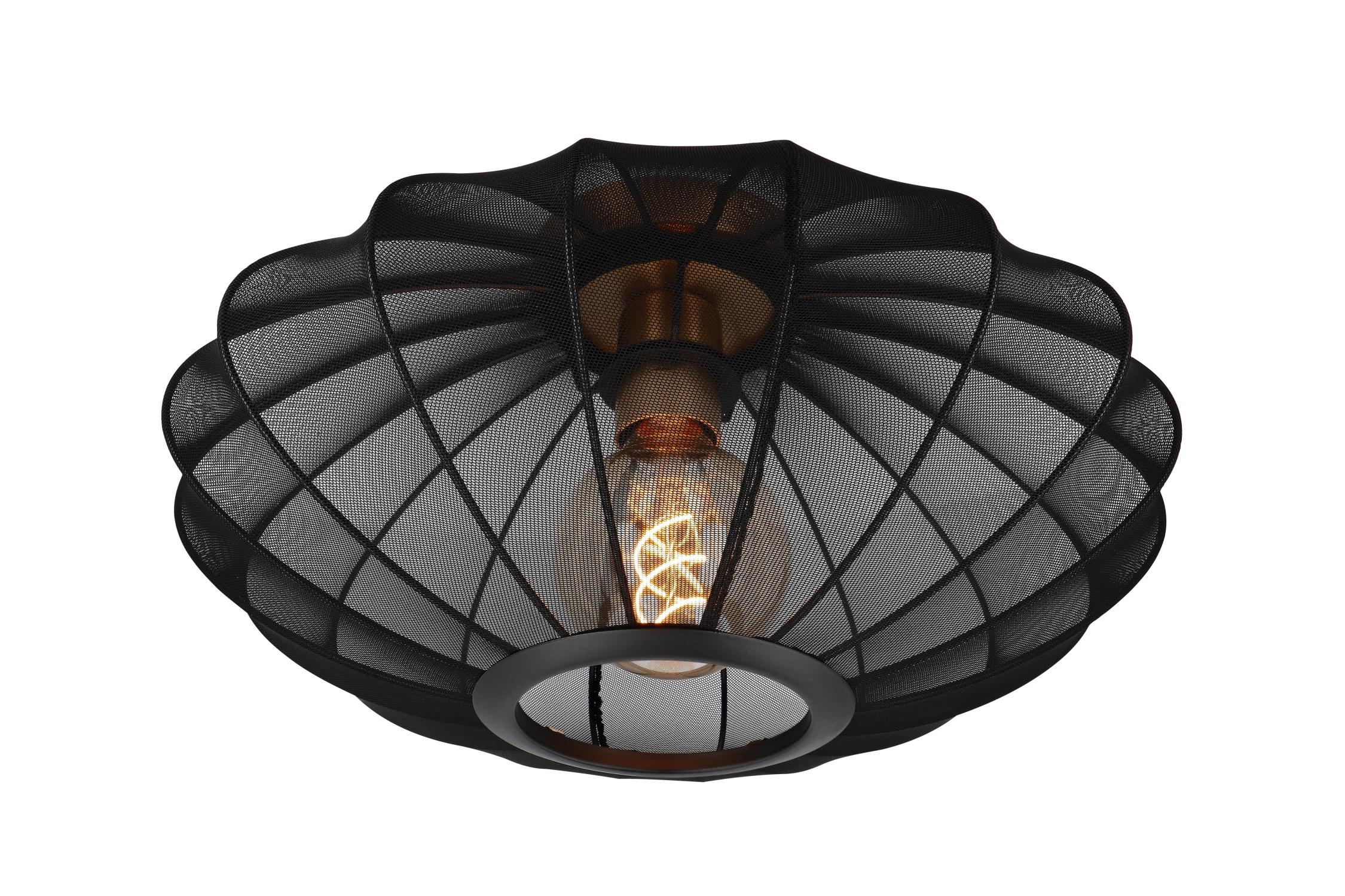 Lucide CORINA - Flush ceiling light - Ø 40 cm - 1xE27 - Black