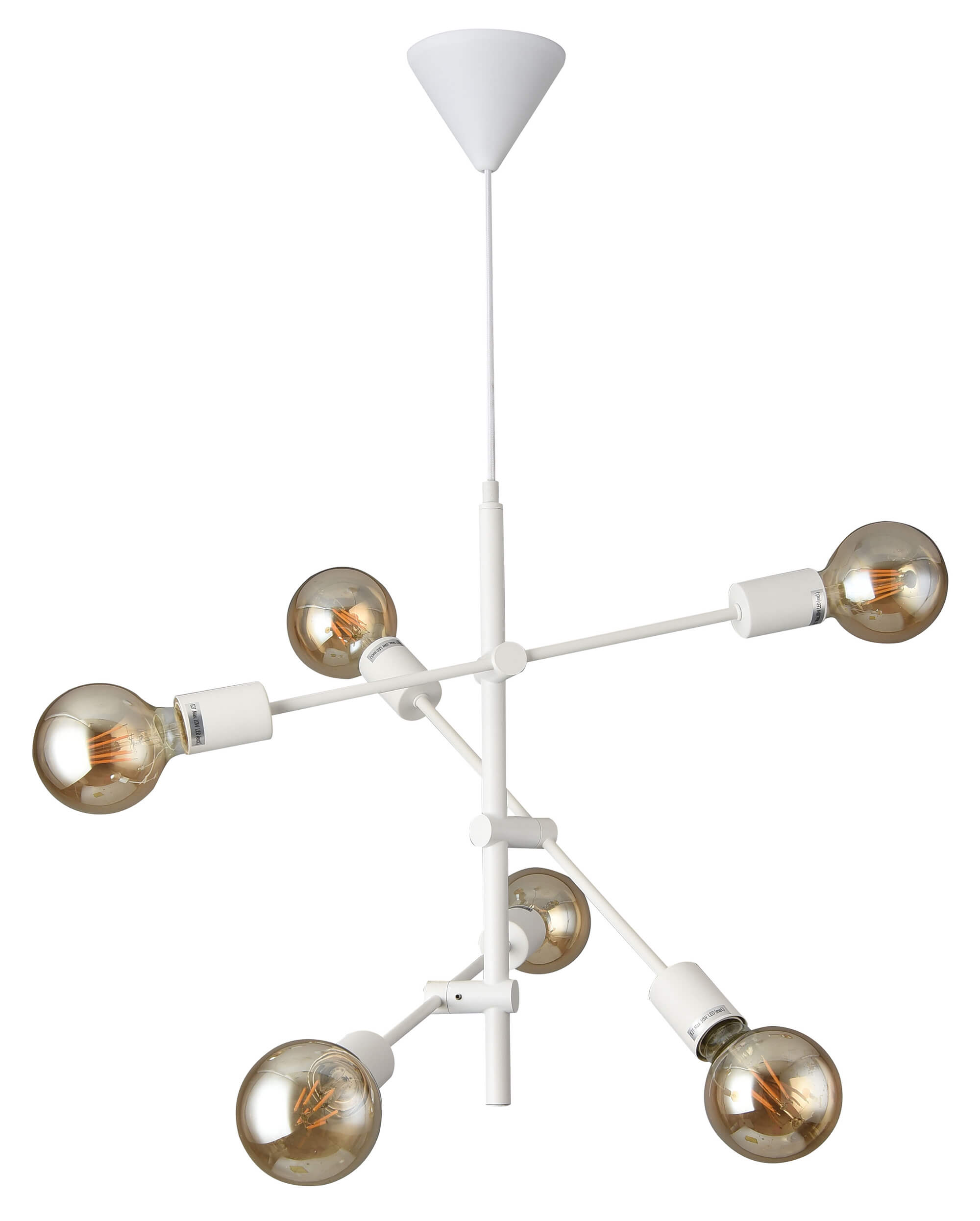 Pendant lamp FocusLight Marilyn Ø48cm, 6xE27, white