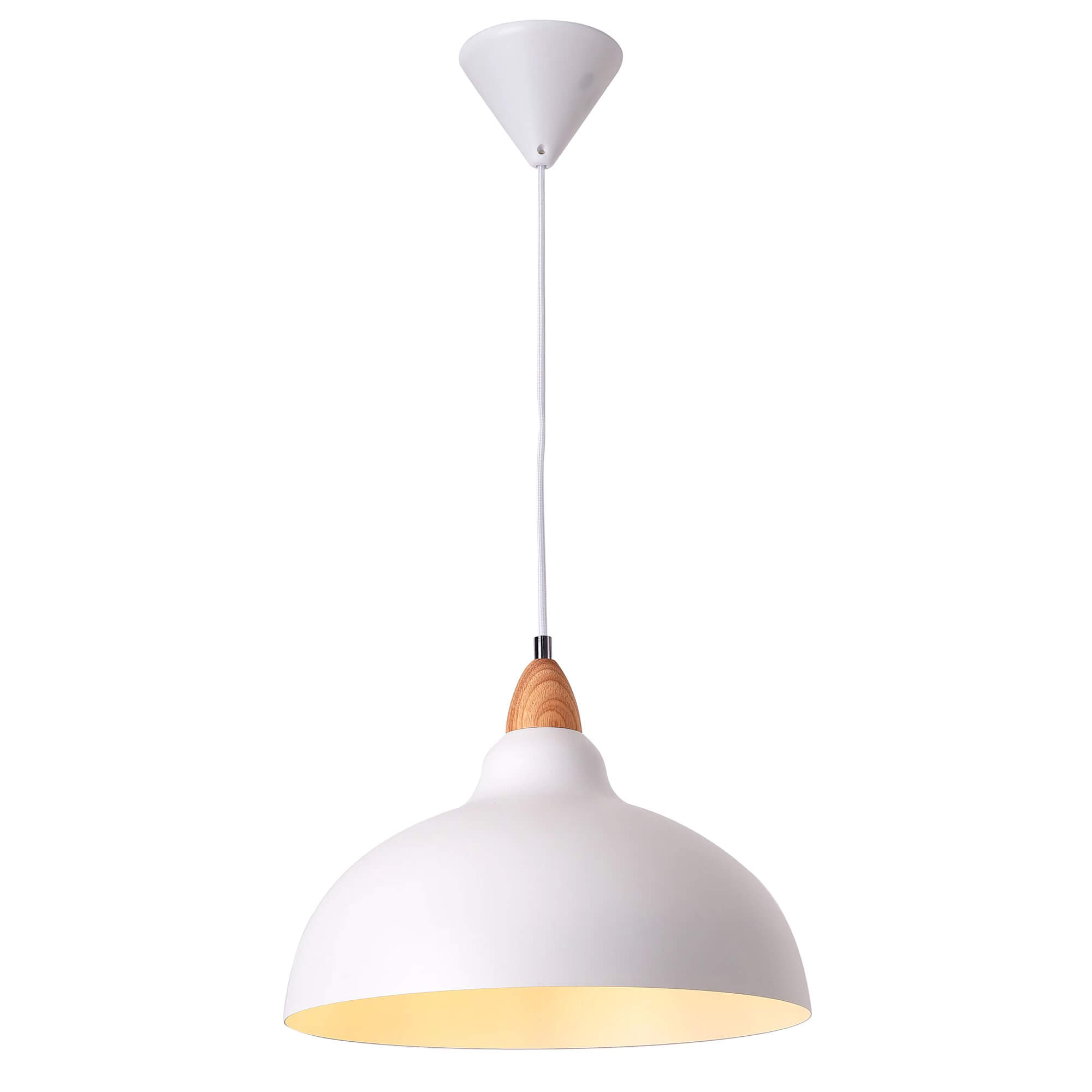 Pendant lamp FocusLight Alma Ø:35,5cm, E27, white