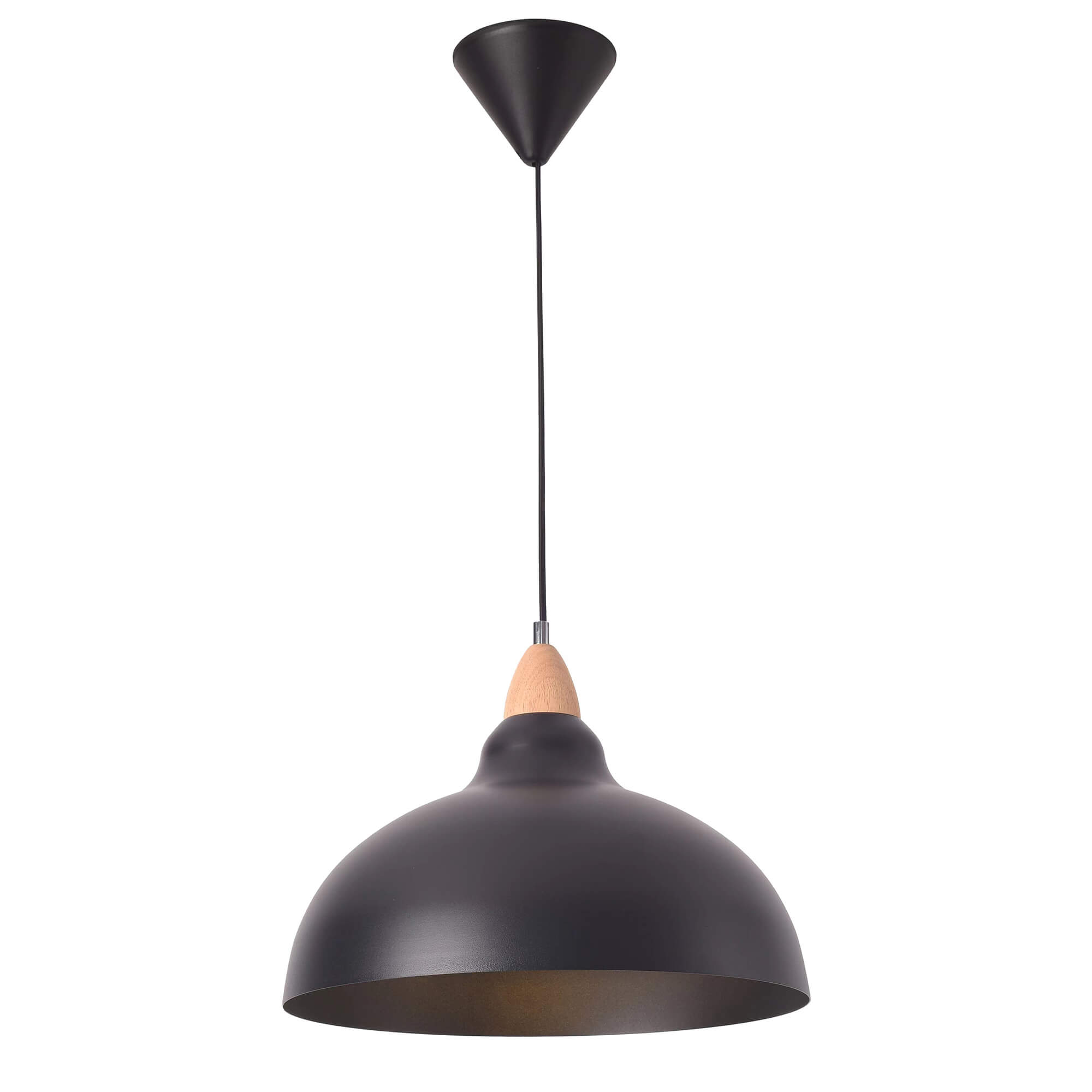 Pendant lamp FocusLight Alma Ø:35,5cm, E27, black