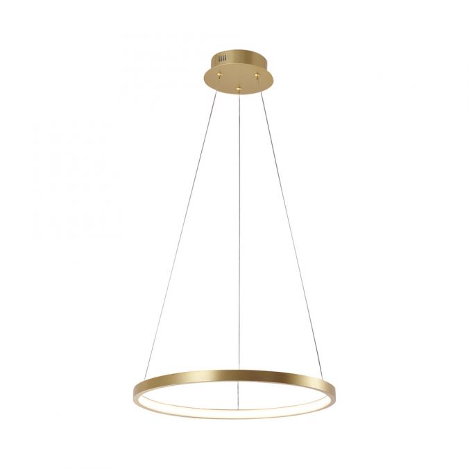 Pendant lamp Leuchten Direkt CIRCLE 39cm, gold, 22W LED, 3000K