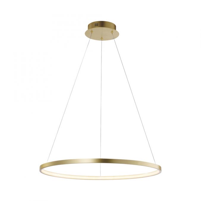 Pendant lamp Leuchten Direkt CIRCLE 60cm, gold, 33W LED, 3000K