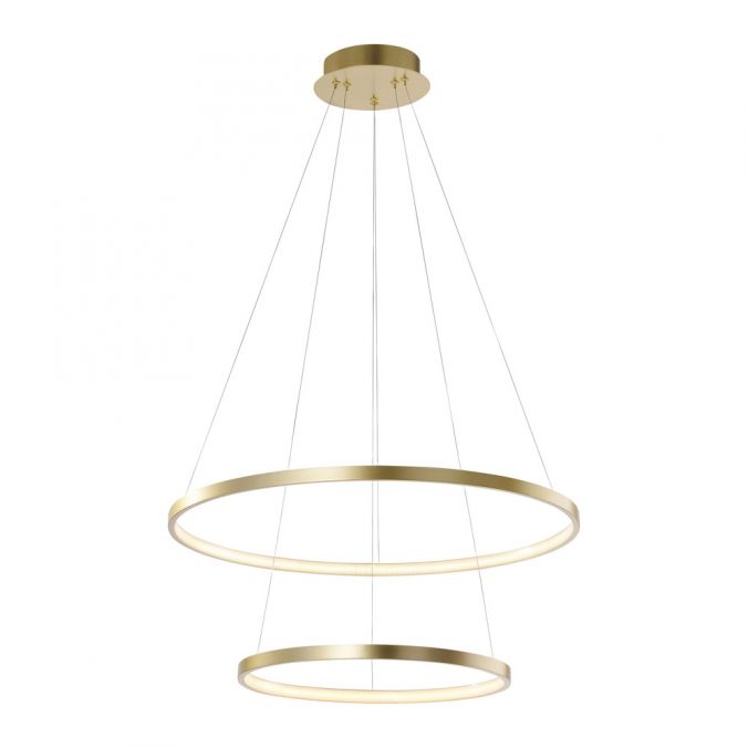 Pendant lamp Leuchten Direkt CIRCLE 50cm, gold, 45W LED, 3000K