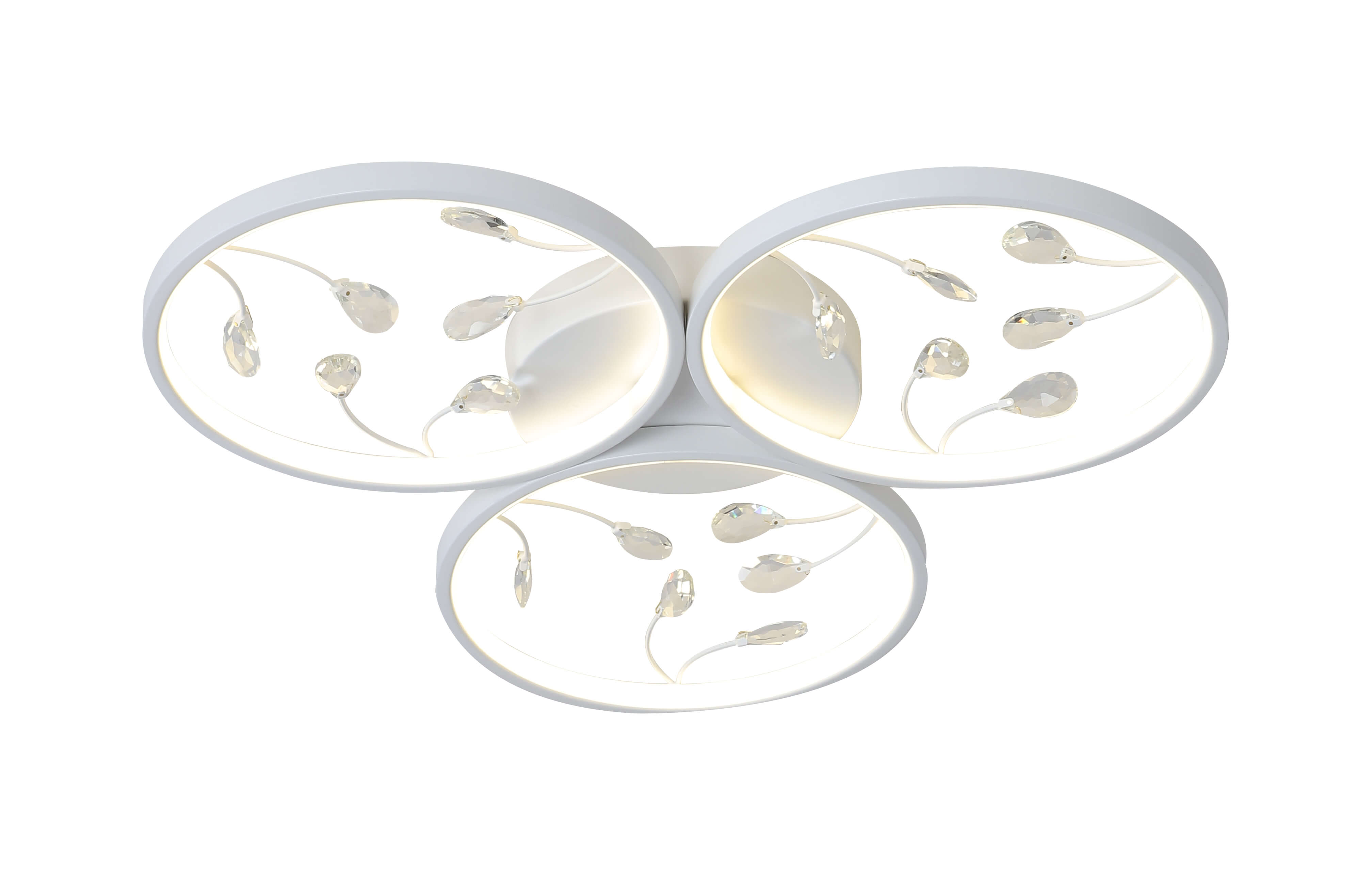 Ceiling lamp FocusLight Rings Led Ø62cm, 3x10W, CCT, 3600lm, dimmable, white