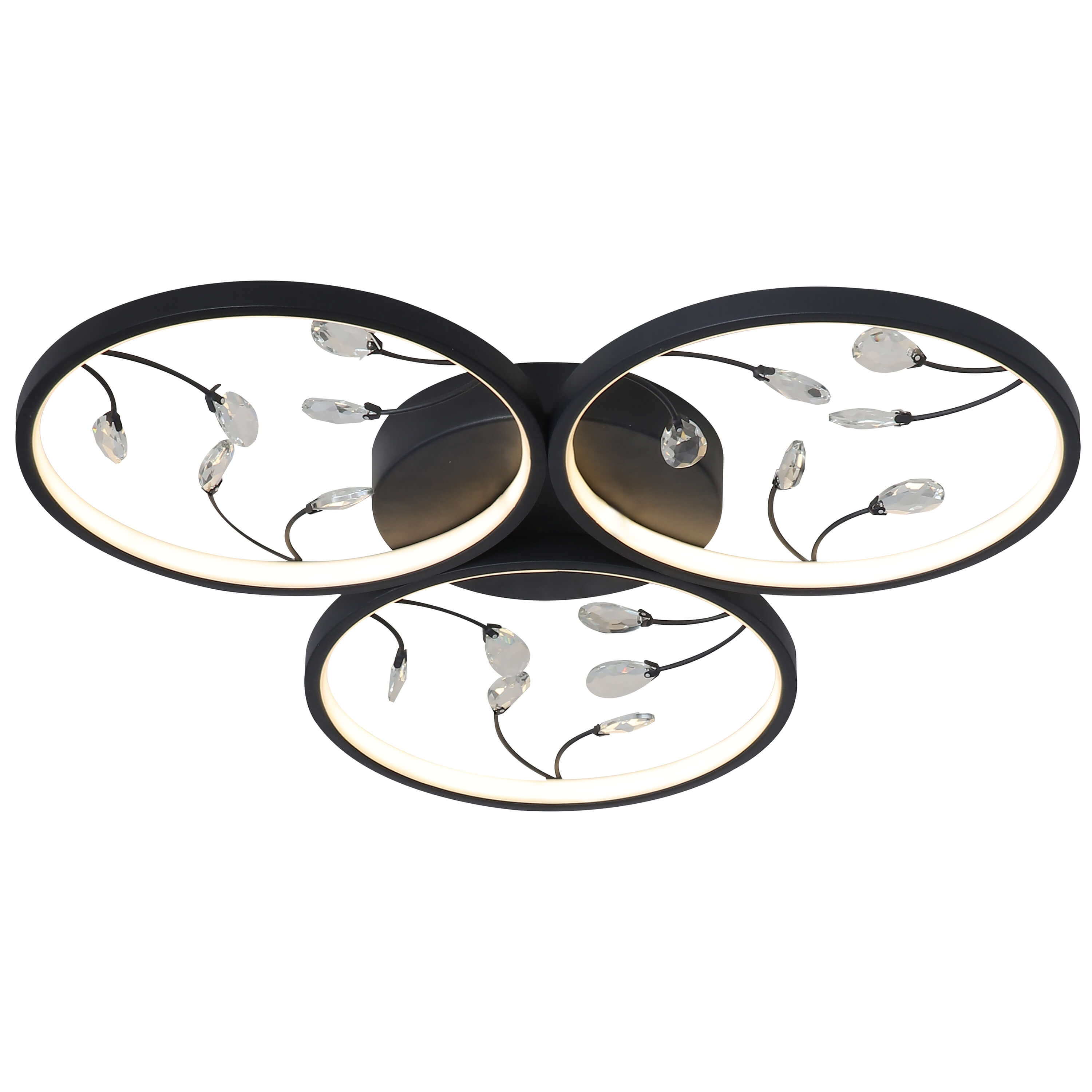 Ceiling lamp FocusLight Rings Led Ø62cm, 3x10W, CCT, 3600lm, dimmable, black