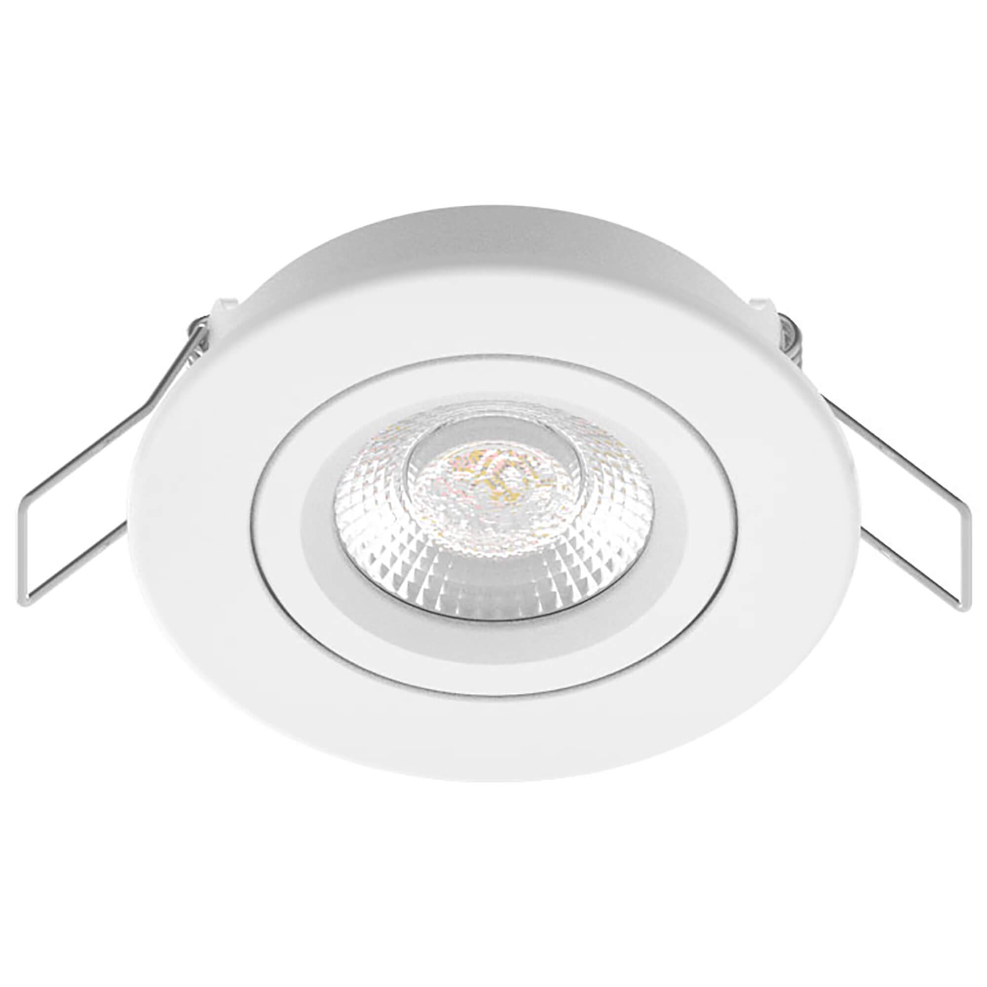 LED upotettava kattovalaisin FocusLight Sulo, 5W, 3 CCT DIP-kytkin, ketjutettavaa, IP65/IP20, valkoinen