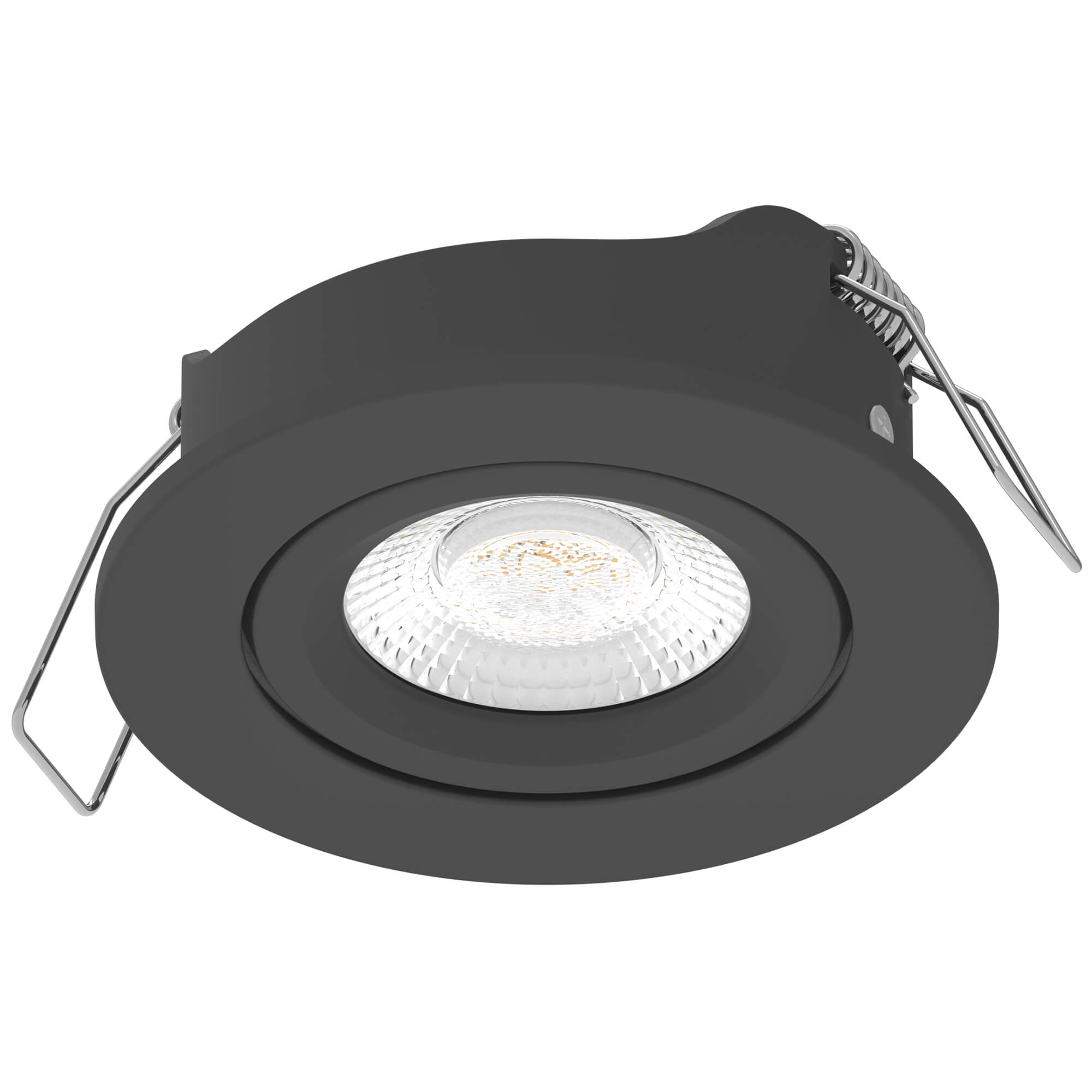 LED upotettava kattovalaisin FocusLight Sulo, 5W, 3 CCT DIP-kytkin, ketjutettavaa, IP65/IP20, musta