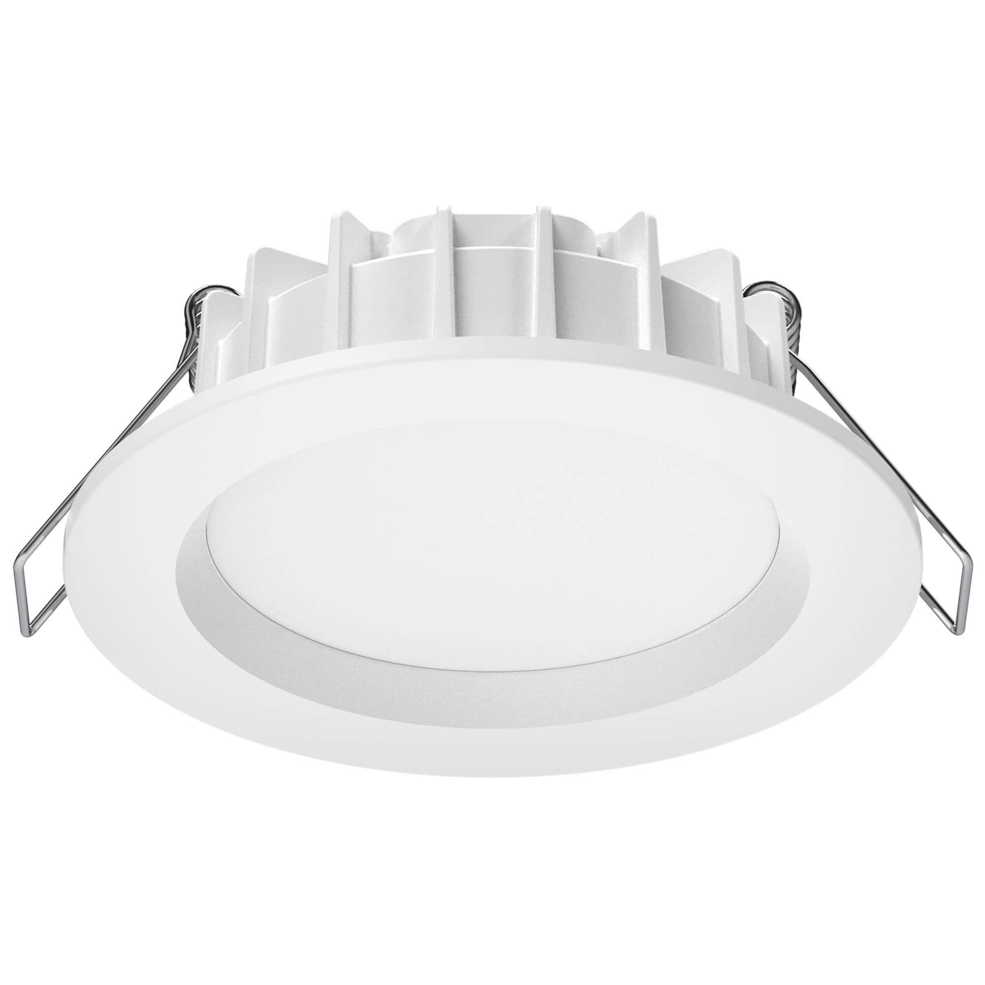 LED upotettava kattovalaisin FocusLight Onno, 10W, 3 CCT Dip-kytkin, ketjutettavaa, IP44/IP20, valkoinen