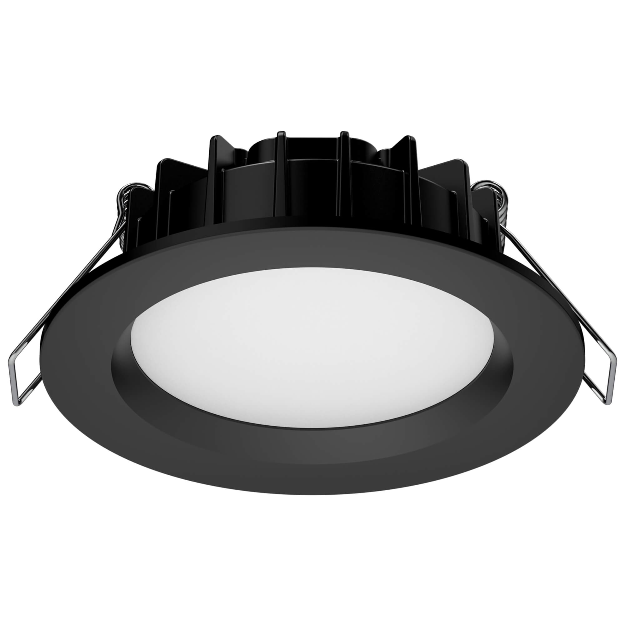 LED upotettava kattovalaisin FocusLight Onno, 10W, 3 CCT Dip-kytkin, ketjutettavaa, IP44/IP20, musta