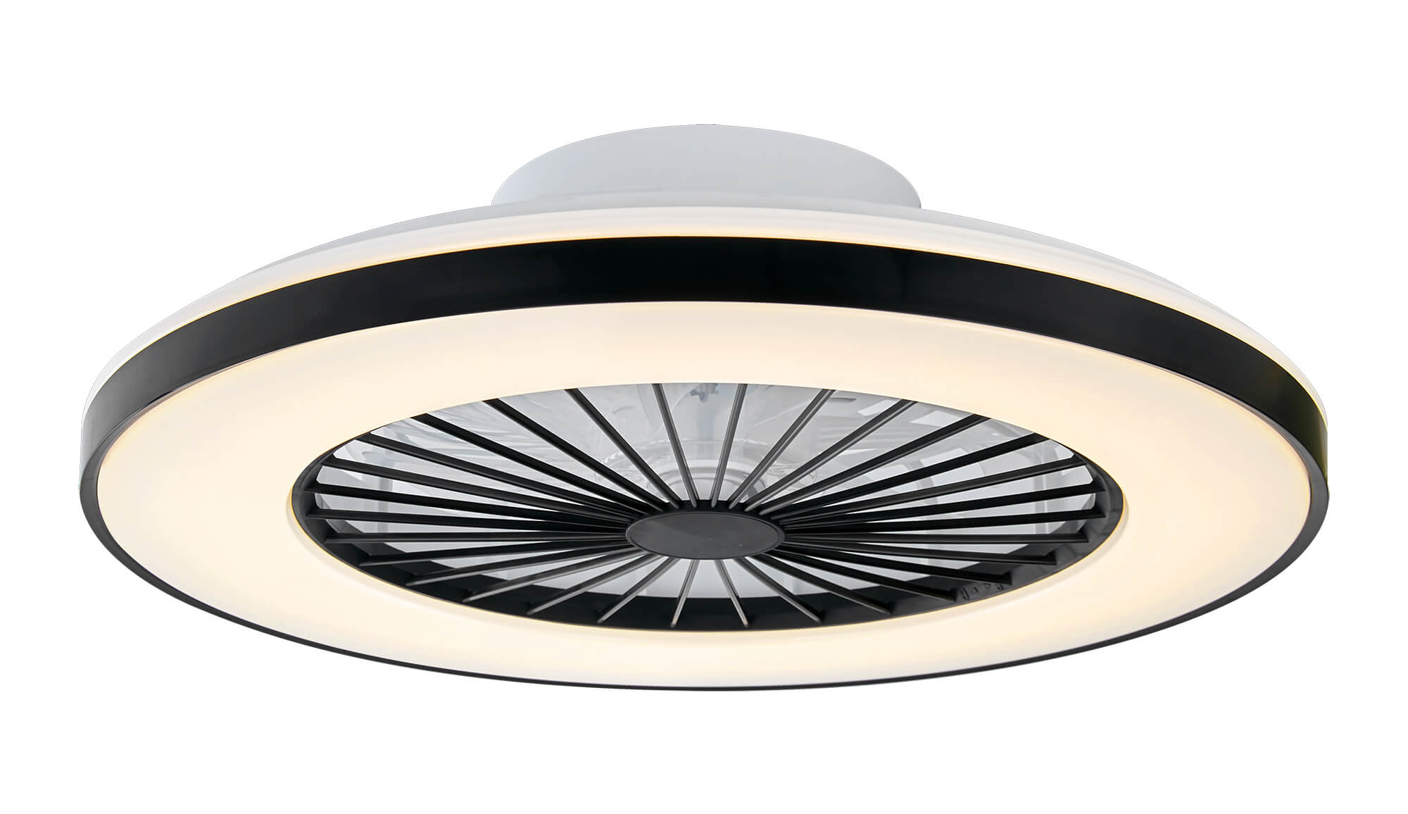 Ceiling fan lamp FocusLight Panama Led Ø50cm, 40W, CCT, 15W fan, incl. remote control, black