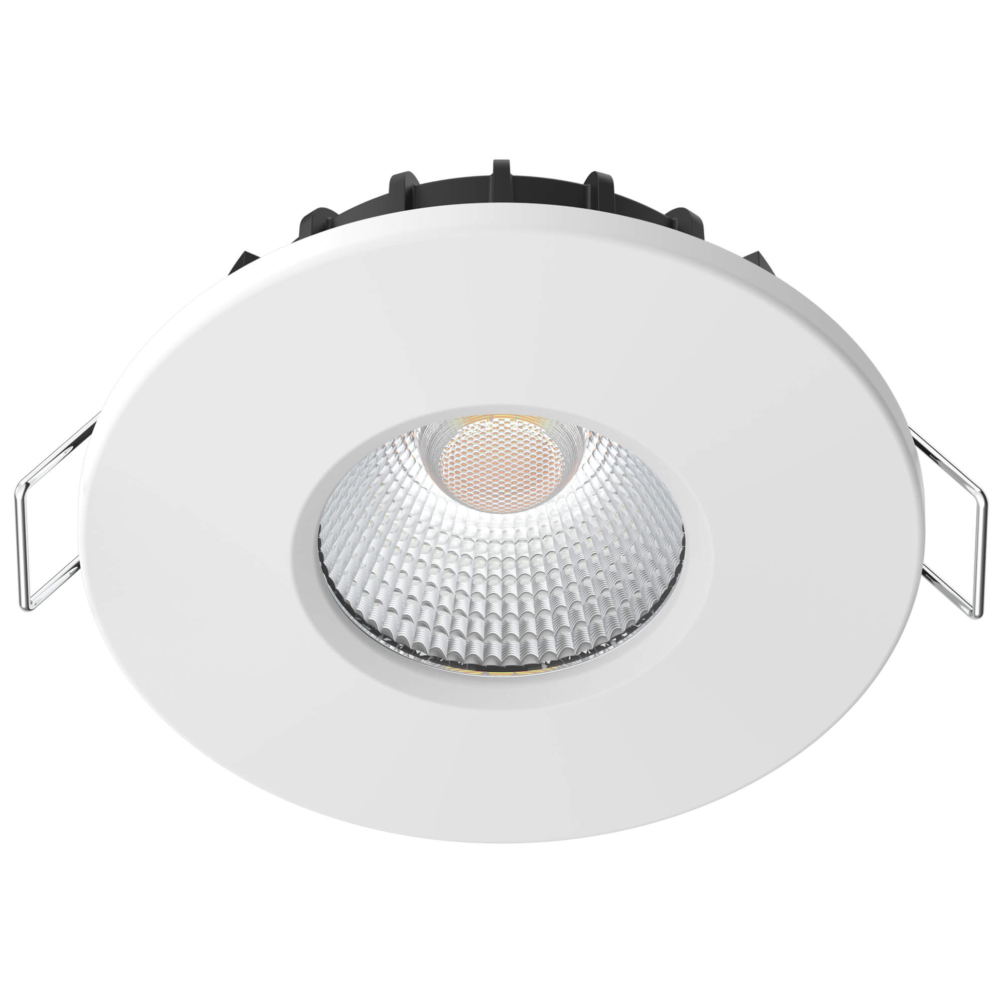 LED upotettava kattovalaisin FocusLight Halo, 6W, 3 CCT DIP-kytkin, ketjutettava, IP65/IP20, valkoinen