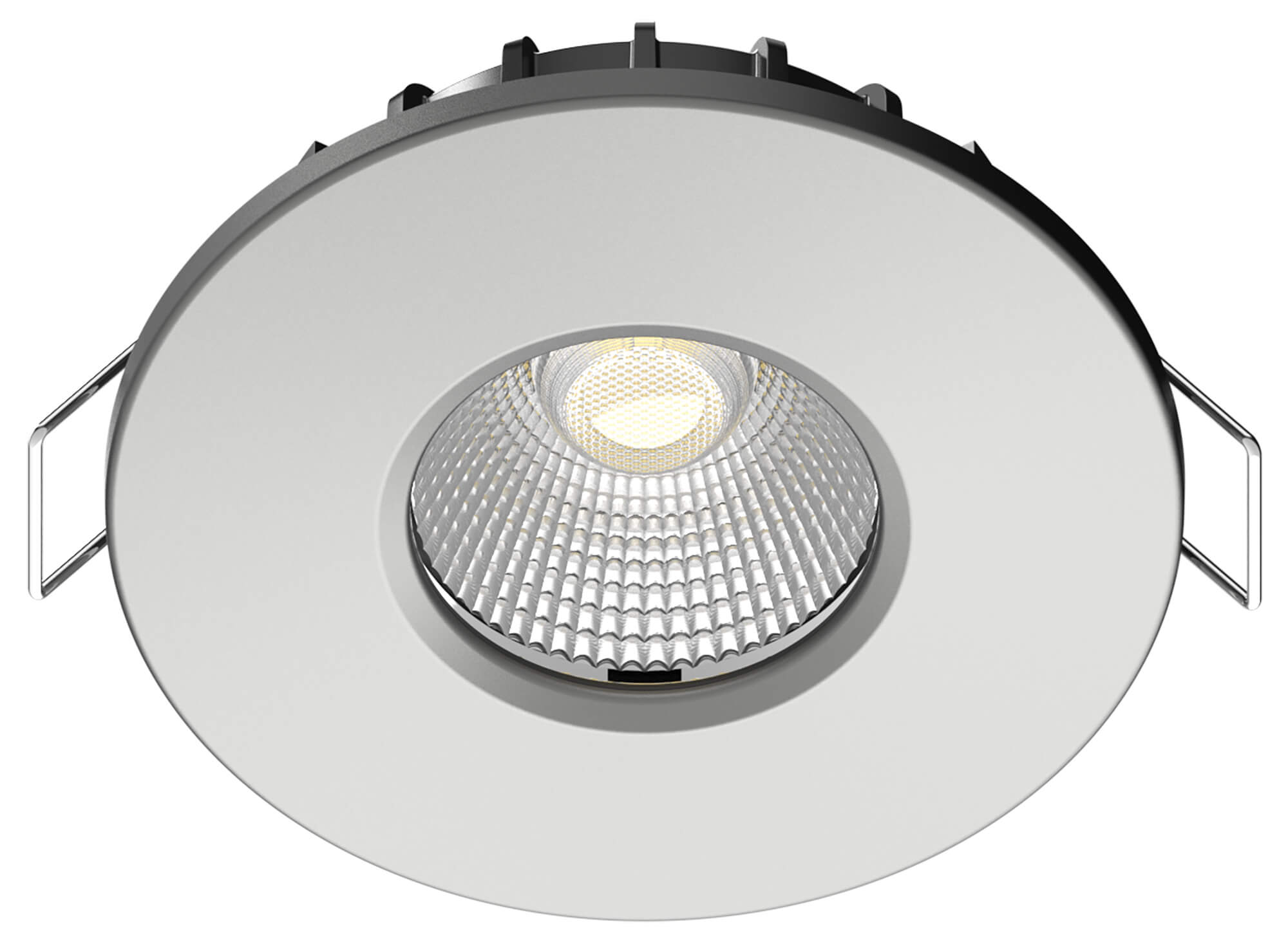 LED upotettava kattovalaisin FocusLight Halo, 6W, 3 CCT DIP-kytkin, ketjutettava, IP65/IP20, harmaa