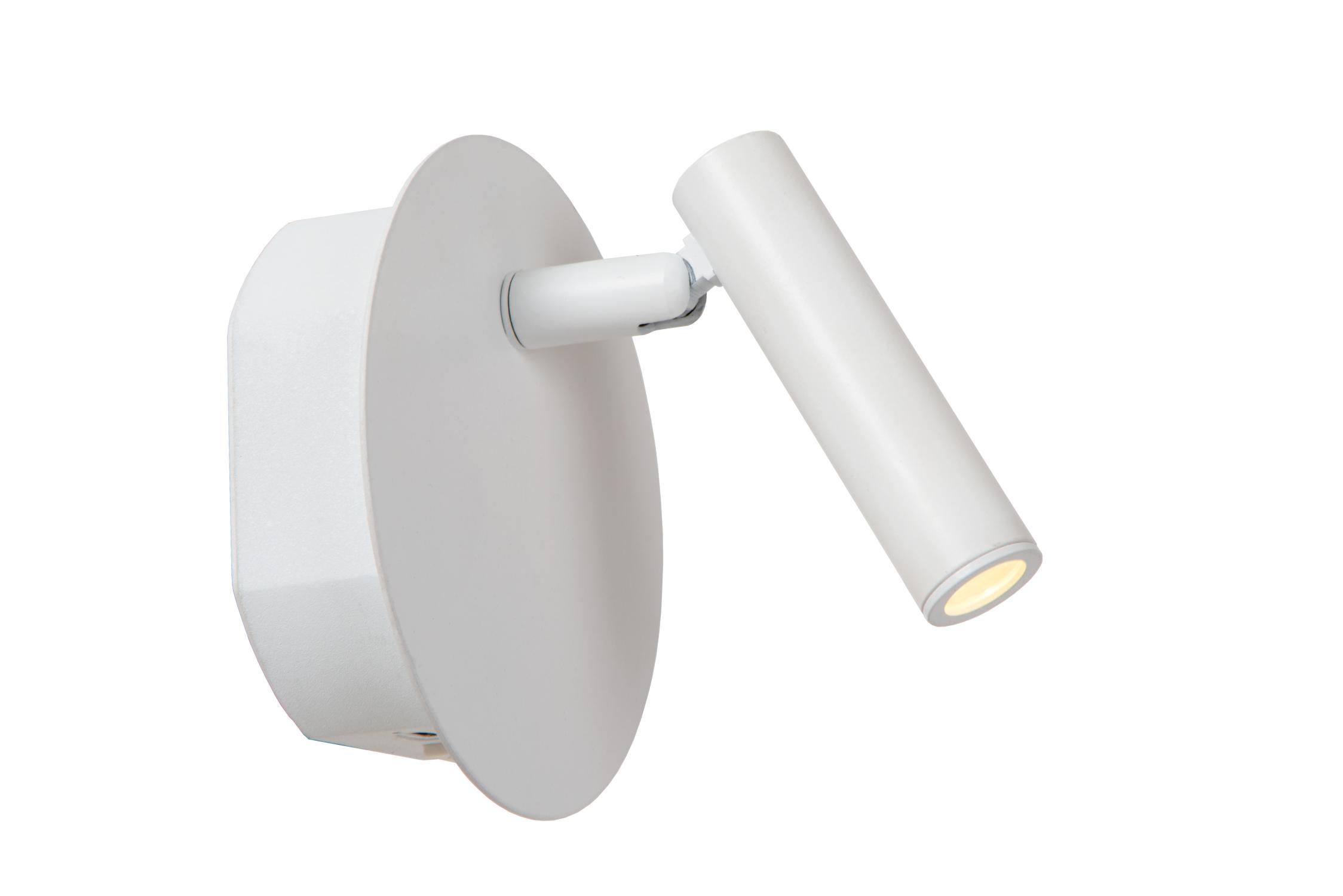 Lucide JOLIJN - Rechargeable Bedside lamp / Wall light - Battery pack/batteries - Ø 10,2 cm - LED - 1x2W 3000K - Magnetic - White