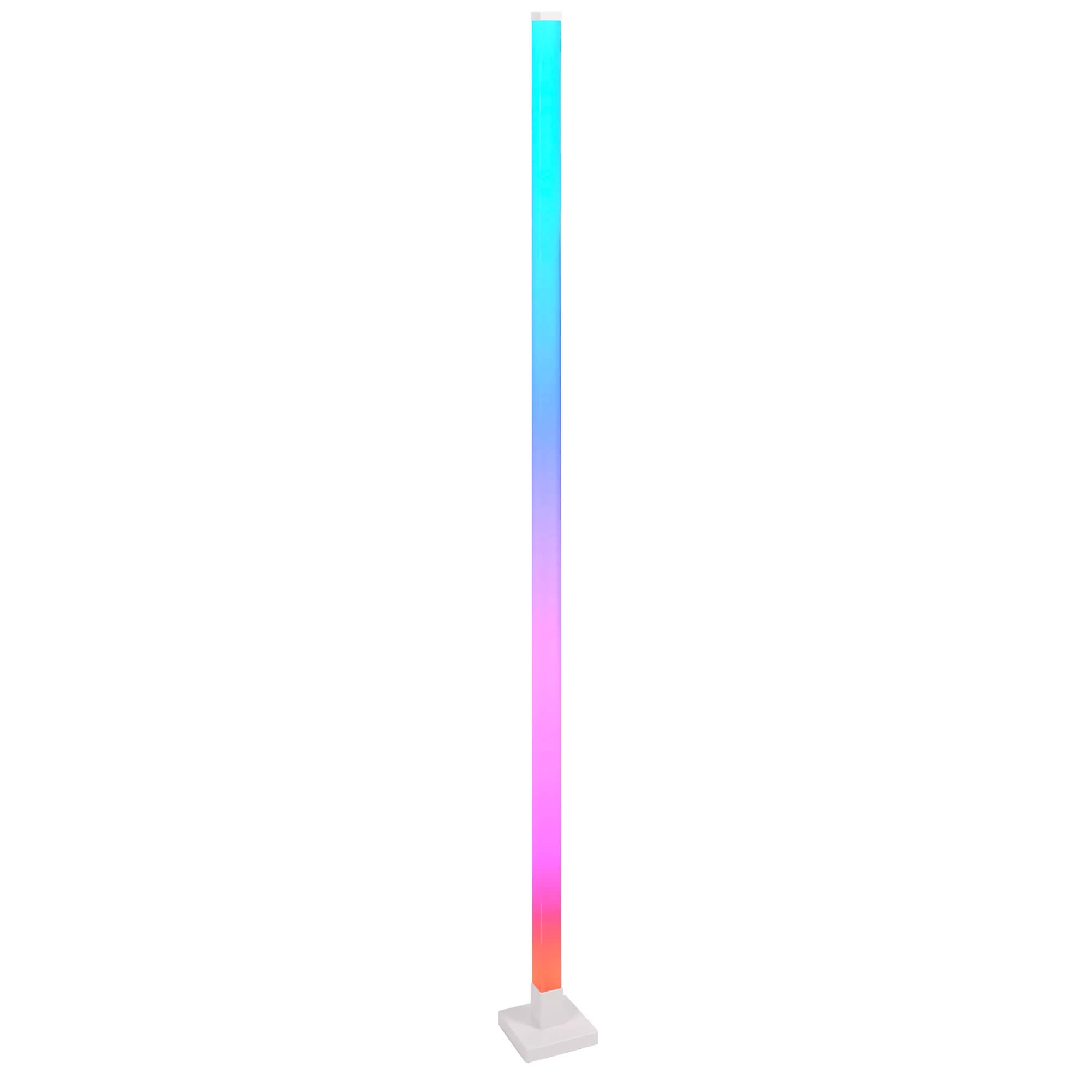 Floor lamp Polux Magical Led RGB, ↕:150cm, 7W, CCT:3000K + RGB, incl. remote control, white