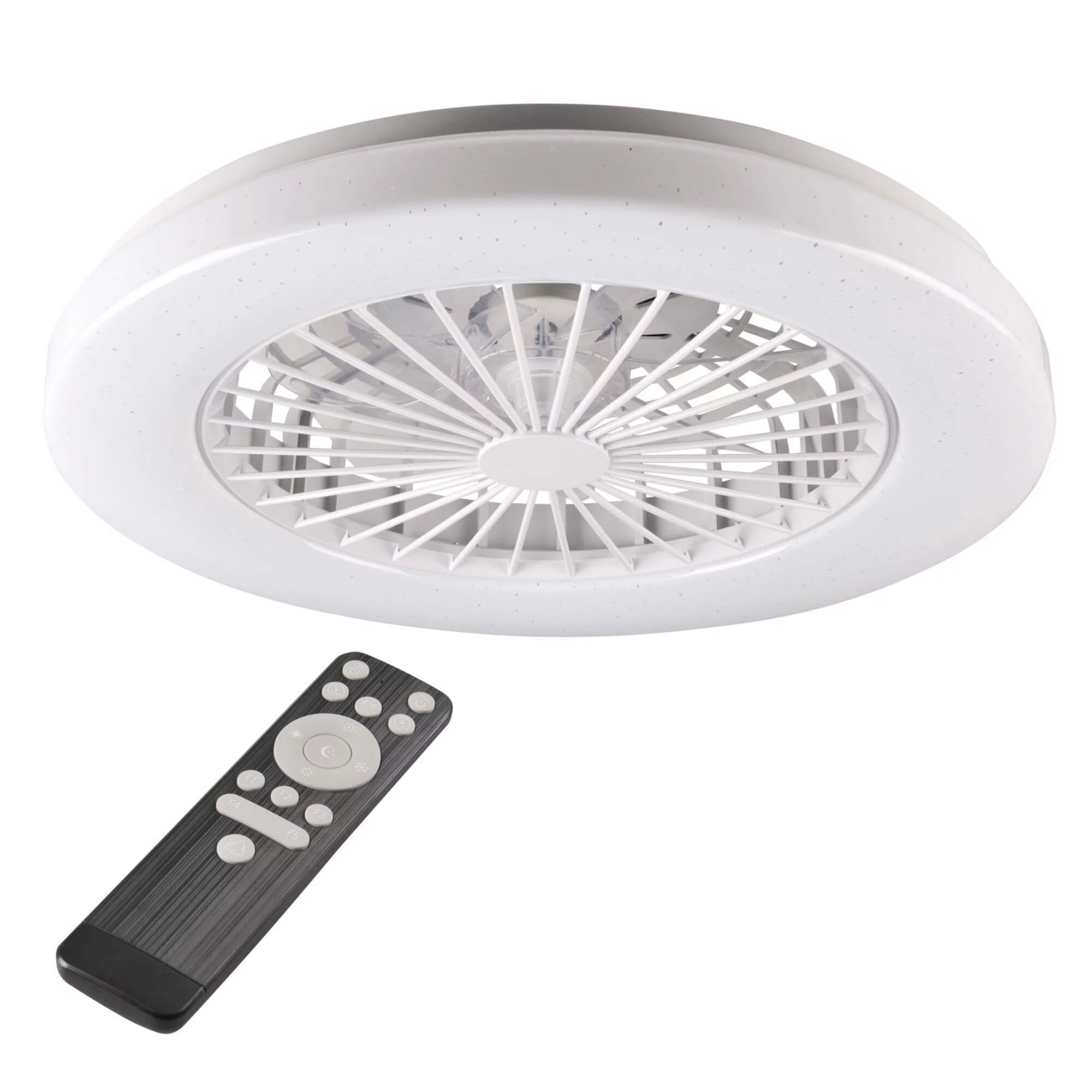 Ceiling fan lamp Polux Libya-Led Ø50cm, 48W, CCT:3000-6500K, 7 speed, incl. remote control, white