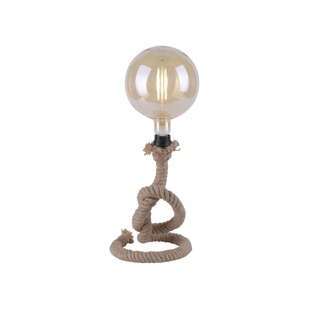 ROPE - Pöytävalaisin - Lev: 20,0 cm x Kork: 33,0 cm - E27 - 1x60W - Beige