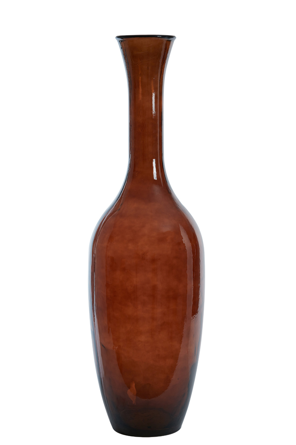 Vase Ø30x100 cm IMANO glass shiny dark brown