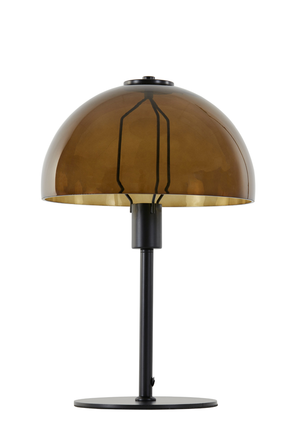 Table lamp Ø30x45 cm MELLAN matt black+glass brown